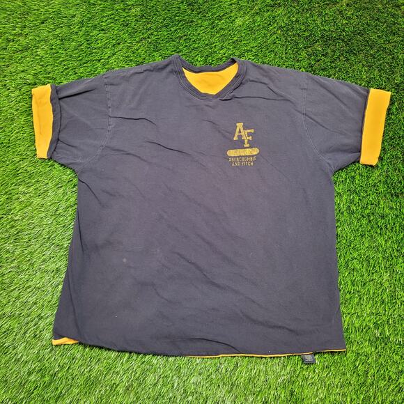 Vintage 90s Abercrombie & Fitch T-Shirt Mens L Oversized Baggy Made in USA - Picture 1 of 13